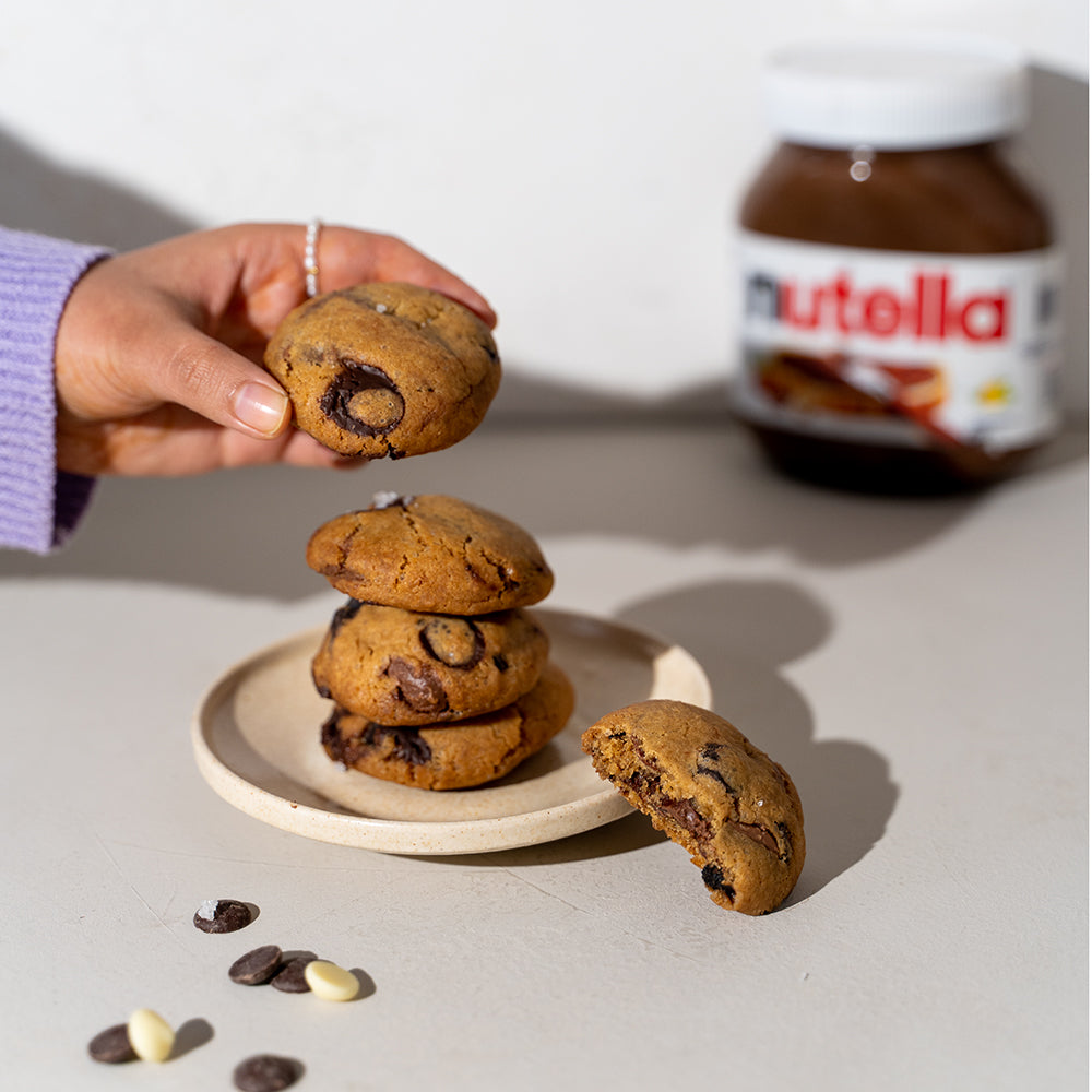 Nutella sea salt cookies